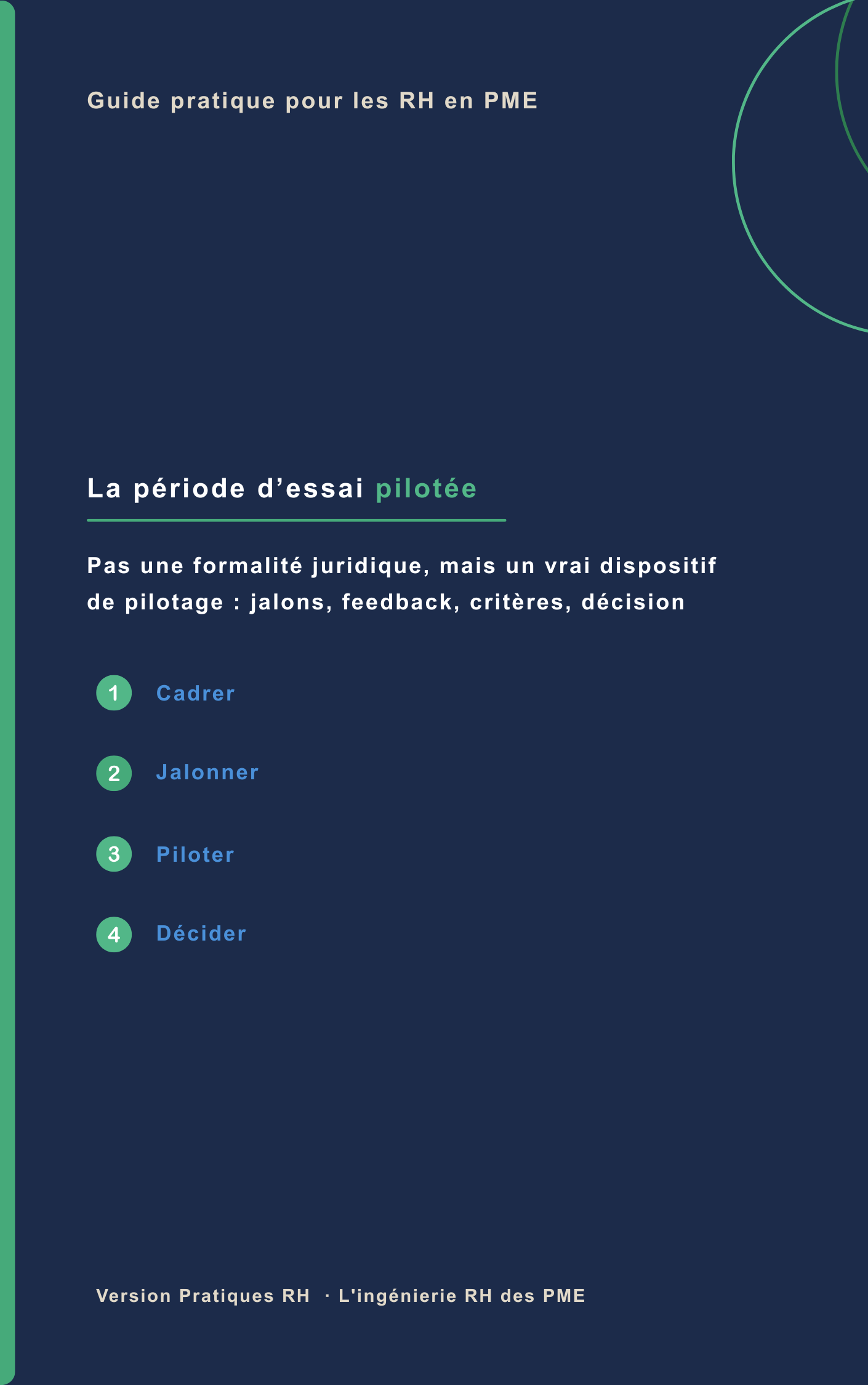 Guide pratique pour le fonction RH en PME - La période d'essai pilotée