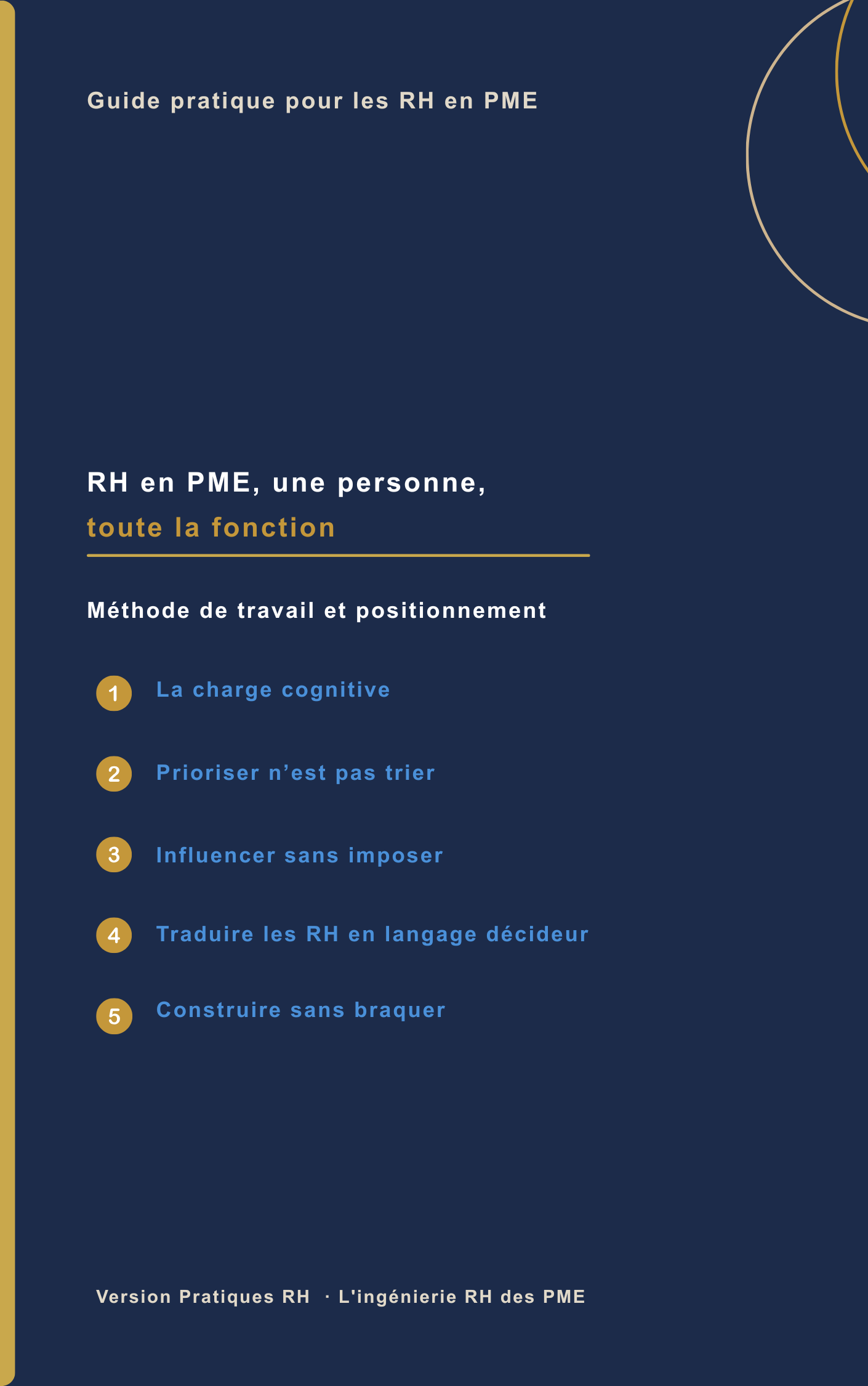 Guide pratique pour la fonction RH en PME - Méthode de travail et positionnement